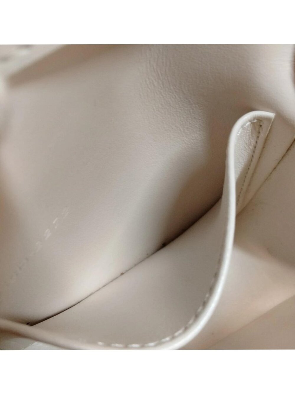 Authentic Celine Triomphe Small Shoulder Bag White Leather Gold Logo Crossbody - Picture 15 of 16